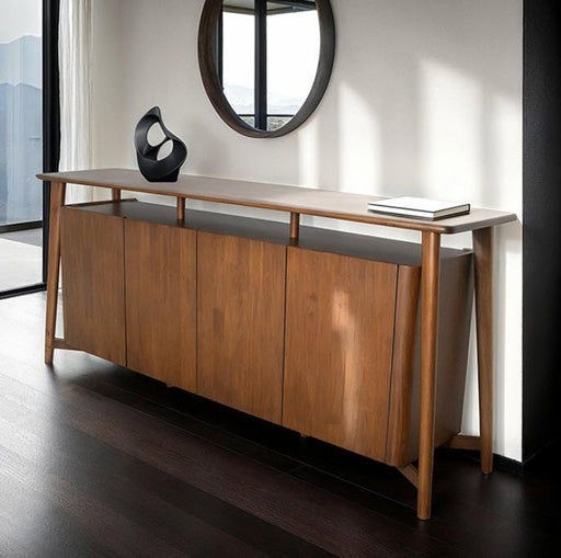 Furniture of America - Hadsten 4-Door Sideboard in Rich Walnut - FM30004WN-SV-PK - GreatFurnitureDeal