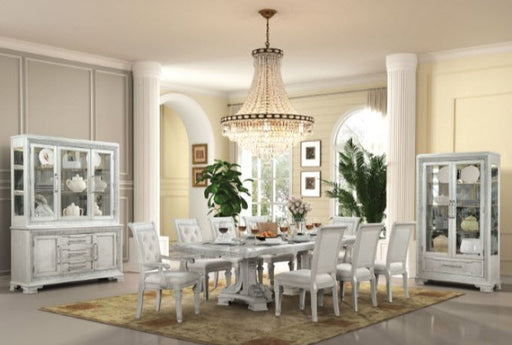 Furniture of America - Stella Mia Corner Curio in Ivory - FM31000WH-CR - GreatFurnitureDeal