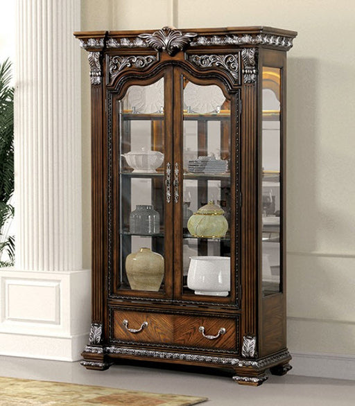 Furniture of America - Promenade Curio Cabinet in Dark Brown - FM31002DB-CR - GreatFurnitureDeal