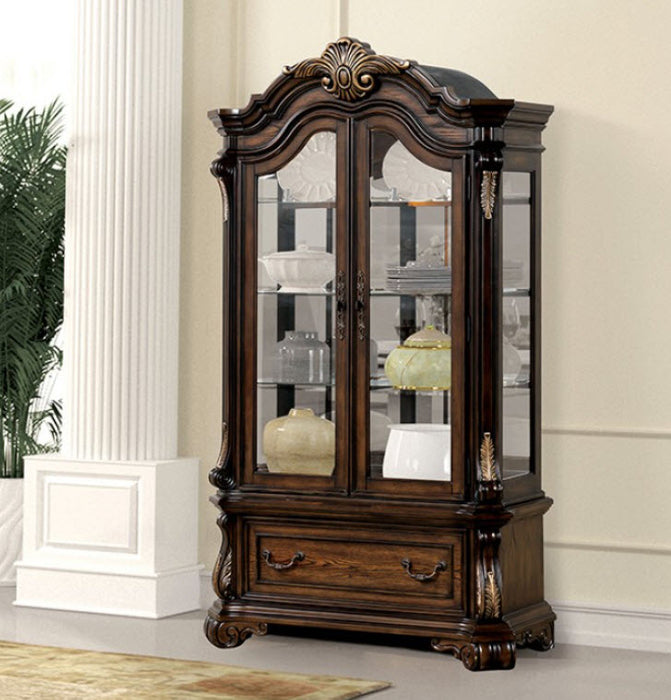 Furniture of America - Leovanni Curio in Dark Brown - FM31003DB-CR-SET - GreatFurnitureDeal