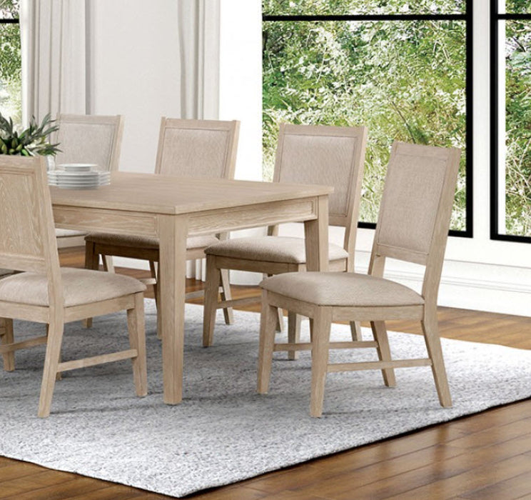 Furniture of America - Sandnes 7 Piece Dining Table Set in Light Oak - FM3369AK-T-7SET - GreatFurnitureDeal