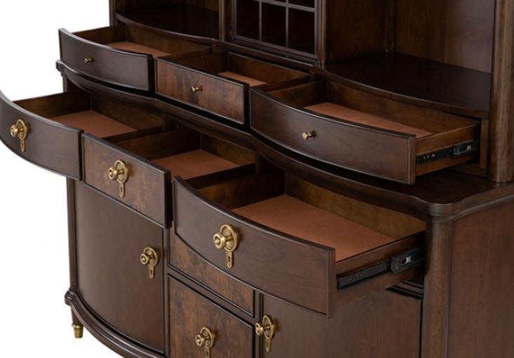 Furniture of America - Westerham Hutch with Buffet in Dark Cherry - FM34001CH-HB-SET - GreatFurnitureDeal