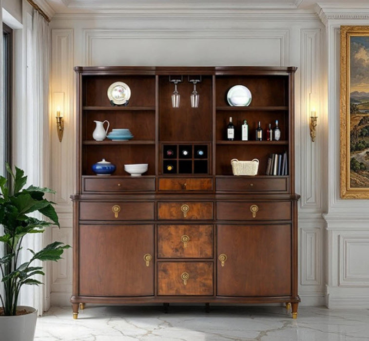 Furniture of America - Westerham Hutch with Buffet in Dark Cherry - FM34001CH-HB-SET - GreatFurnitureDeal