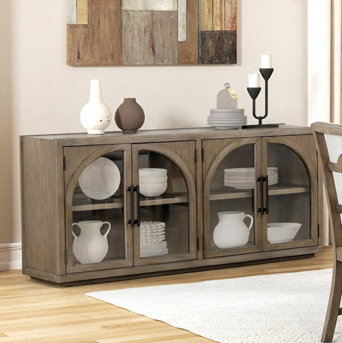 Furniture of America - Clements Sideboard in Oak - FM3411AK-SV - GreatFurnitureDeal