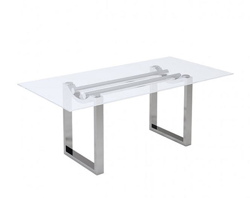 Furniture of America - Silvestri Dining Table in Chrome - FM37000SV-T-TABLE - GreatFurnitureDeal