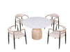 Furniture of America - Neasden 5 PIece Dining Table Set in Natural/Black/White - FM37003NT-T-TABLE-5SET - GreatFurnitureDeal