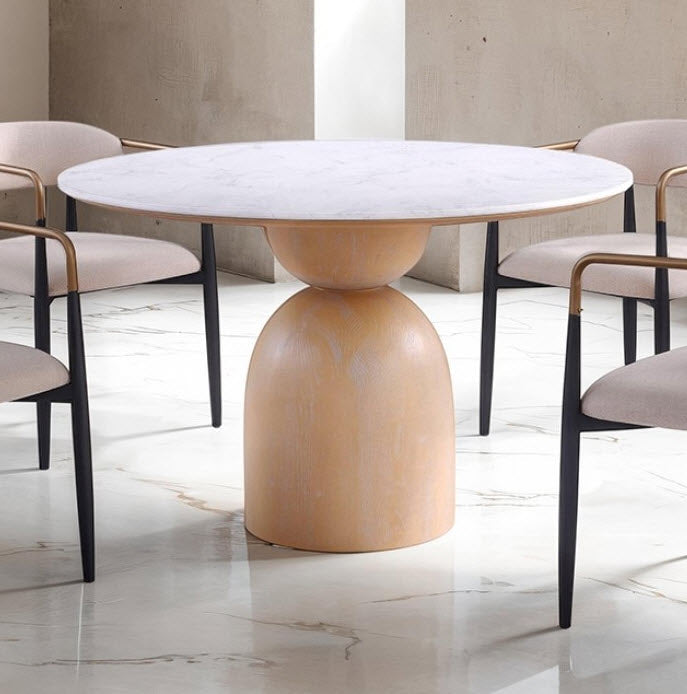 Furniture of America - Neasden 5 PIece Dining Table Set in Natural/Black/White - FM37003NT-T-TABLE-5SET - GreatFurnitureDeal