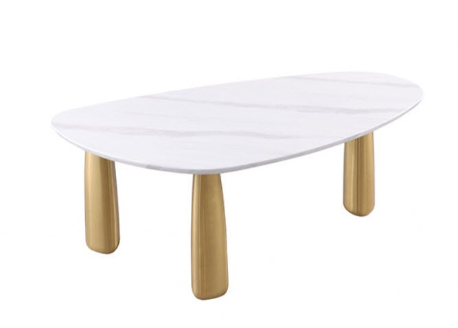 Furniture of America - Northam 5 Piece Dining Table Set in White/Matte Gold - FM37005WH-T-TABLE-5SET - GreatFurnitureDeal