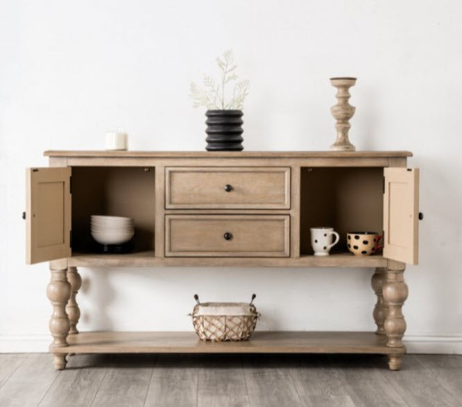 Furniture of America - Chesapeake Server in Light White Wash - FM39000AK-SV - GreatFurnitureDeal