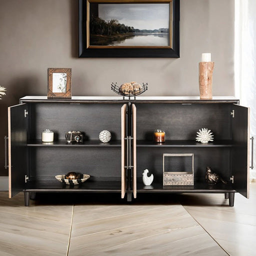 Furniture of America - Lakeside Sideboard in Black/Natural - FM39003BK-SV - GreatFurnitureDeal