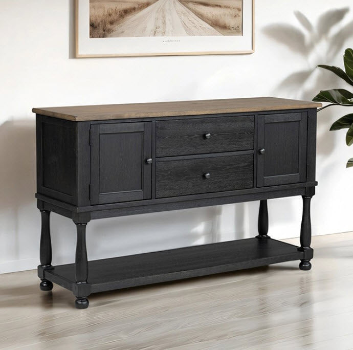 Furniture of America - Neue Mills Server in Black - FM39009BK-SV - GreatFurnitureDeal