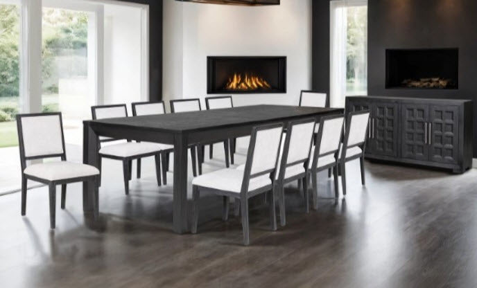 Furniture of America - Hatton Cross 4 Door Cabinet in Weathered Black - FM39011BK-SV - GreatFurnitureDeal