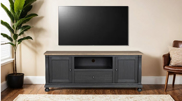 Furniture of America - Neue Mills TV Console in Weathered Black/Brown - FM40009BK-TV - GreatFurnitureDeal