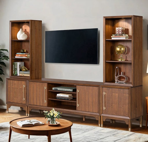 Furniture of America - Hepburne Entertainment Center in Walnut - FM54000WN-TV-SET - GreatFurnitureDeal