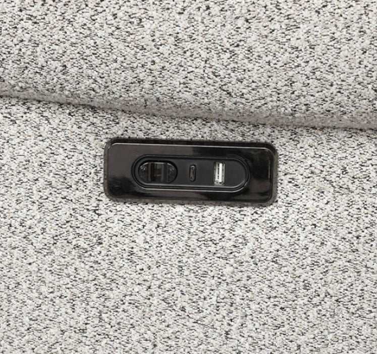 Furniture of America - Hieronimus Power Sectional in Light Gray - FM6014LG-SECT-PM - GreatFurnitureDeal