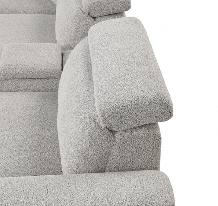 Furniture of America - Hieronimus Power Sectional in Light Gray - FM6014LG-SECT-PM - GreatFurnitureDeal