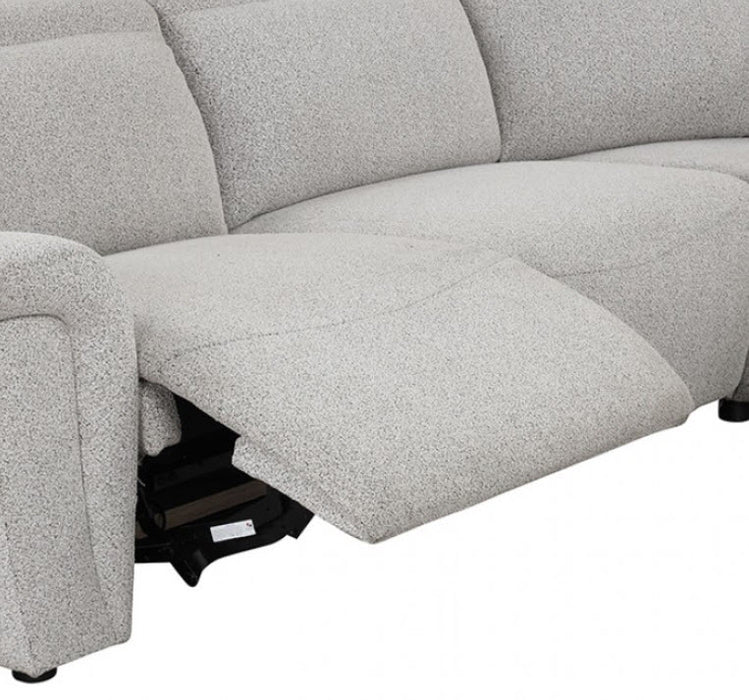 Furniture of America - Hieronimus Power Sectional in Light Gray - FM6014LG-SECT-PM - GreatFurnitureDeal