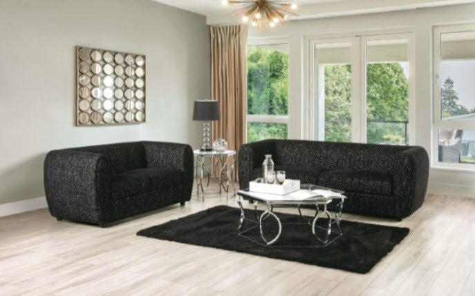 Furniture of America - Verdal Sofa in Black - FM61001BK-SF - GreatFurnitureDeal