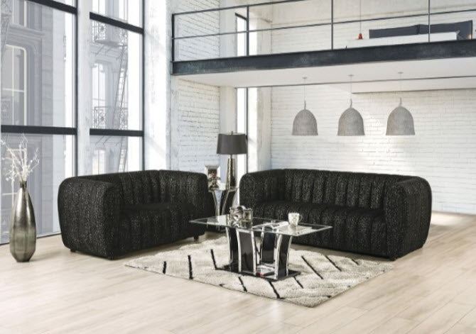 Furniture of America - Aversa Sofa in Black - FM61002BK-SF - GreatFurnitureDeal