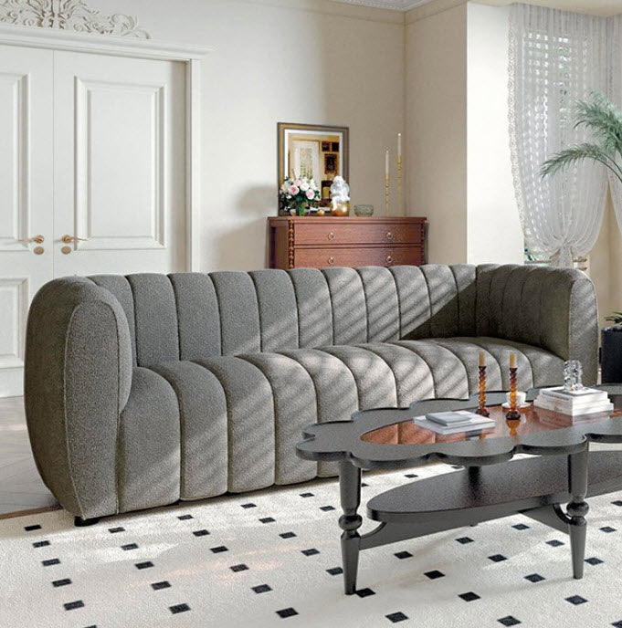 Furniture of America - Aversa Sofa in Charcoal Gray - FM61002GY-SF - GreatFurnitureDeal