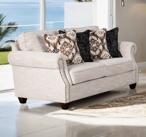 Furniture of America - Earley Loveseat in Light Gray - FM61009WH-LV - GreatFurnitureDeal