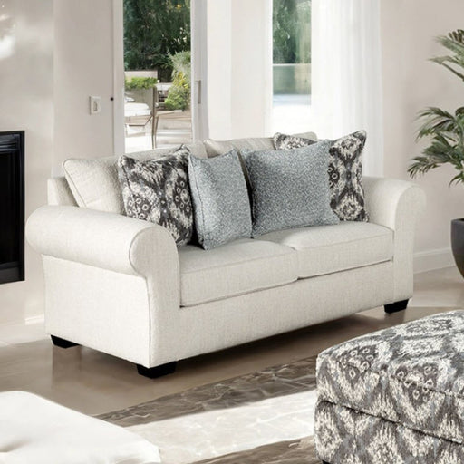 Furniture of America - Queensbury Loveseat in White - FM61113WH-LV - GreatFurnitureDeal