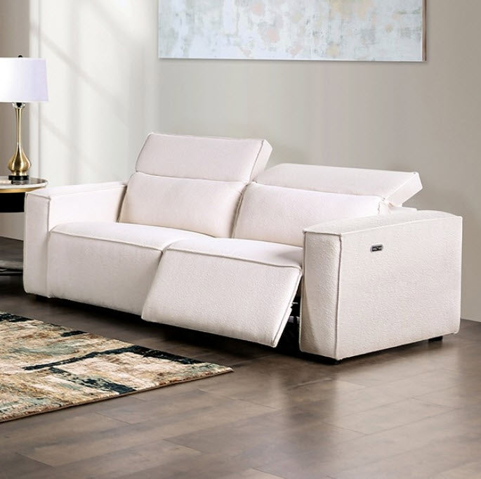 Furniture of America - Treharris Power Loveseat in White - FM62002WH-LV-PM-PK - GreatFurnitureDeal