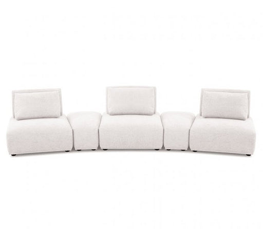 Furniture of America - Stavanger Curved 3-Seater Sofa in White - FM63001WH-G - GreatFurnitureDeal