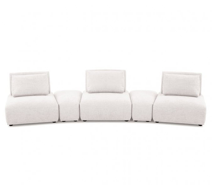 Furniture of America - Stavanger Curved 3-Seater Sofa in White - FM63001WH-G - GreatFurnitureDeal