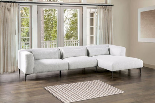 Furniture of America - Paderborn Sectional, Right Chaise in Light Gray - FM63002LG-SECT-R - GreatFurnitureDeal