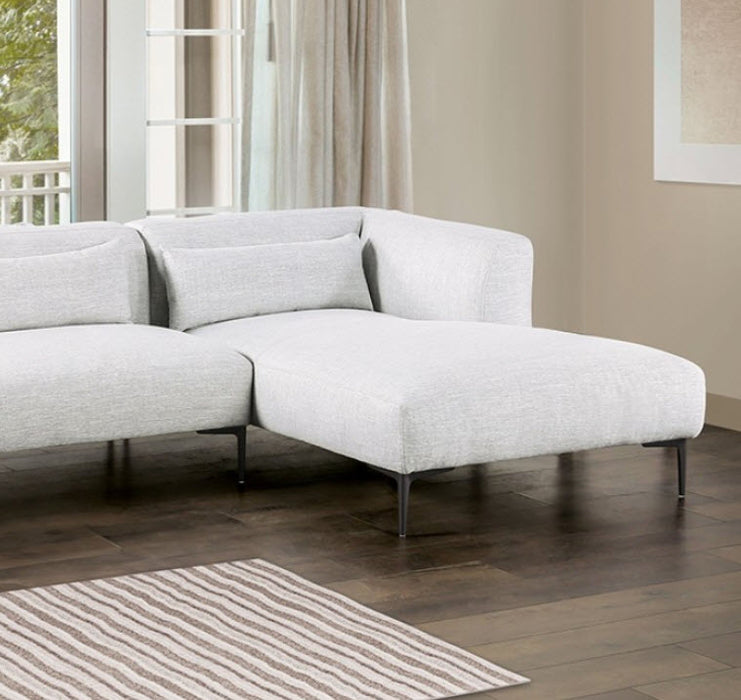 Furniture of America - Paderborn Sectional, Right Chaise in Light Gray - FM63002LG-SECT-R - GreatFurnitureDeal