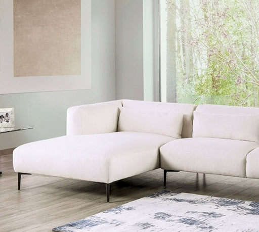 Furniture of America - Paderborn Sectional, Left Chaise in Cream - FM63002WH-SECT-L - GreatFurnitureDeal