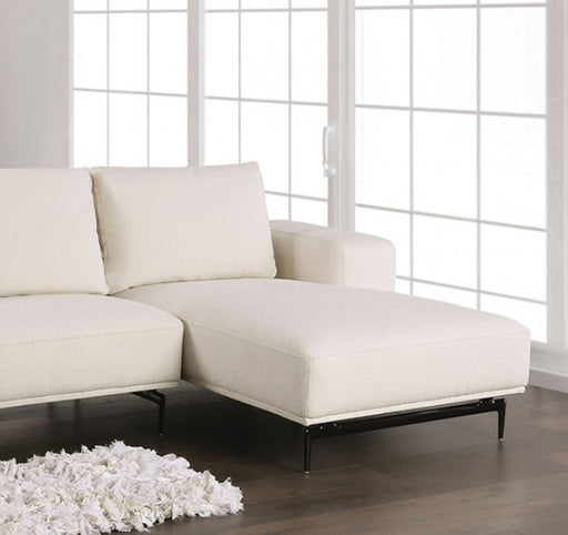 Furniture of America - Baerum Sectional, Right Chaise in Linen White - FM63006WH-SECT-R - GreatFurnitureDeal