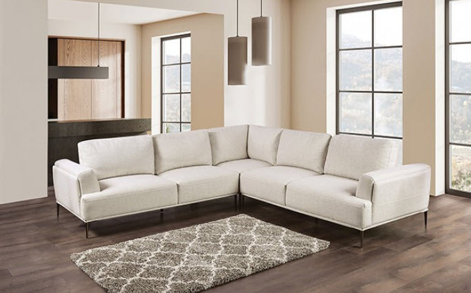 Furniture of America - Gladbach Large L-Sectional in Beige - FM63007BG-SECT-LL - GreatFurnitureDeal