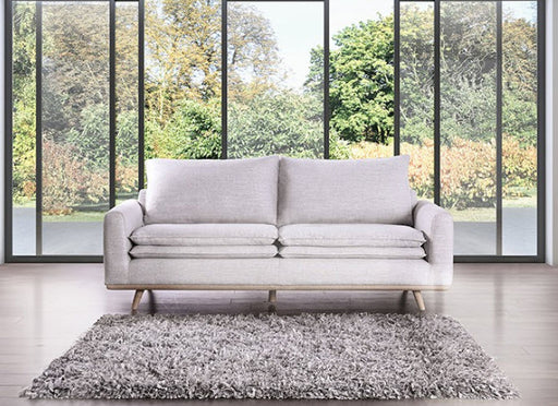 Furniture of America - Monthey Sofa in Oak/Light Gray - FM63008OA-LG-SF - GreatFurnitureDeal