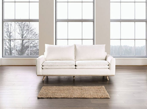Furniture of America - Monthey Sofa in Oak/Linen White - FM63008OA-SF - GreatFurnitureDeal