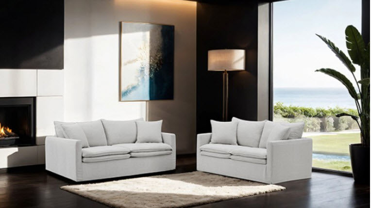 Furniture of America - Crayford Loveseat in Light Gray - FM63010LG-LV - GreatFurnitureDeal