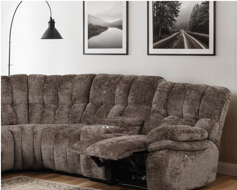 Furniture of America - Hieronymus Power Sectional in Dark Brown - FM64001DB-SECT-PM - GreatFurnitureDeal