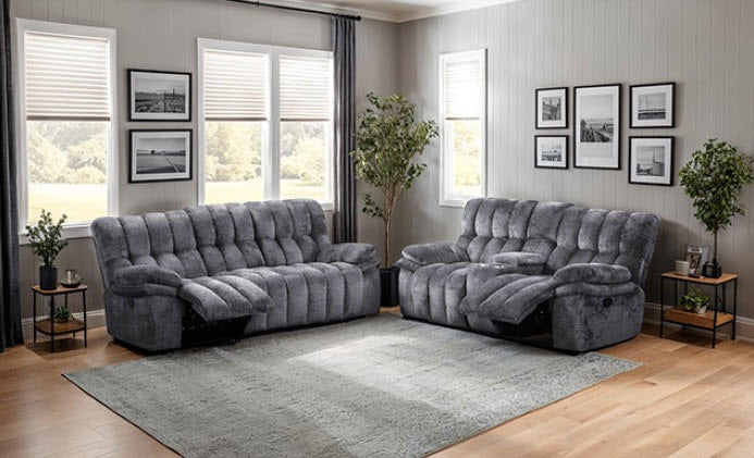 Furniture of America - Hieronymus Manual Sofa in Dark Gray - FM64001DG-SF-M - GreatFurnitureDeal