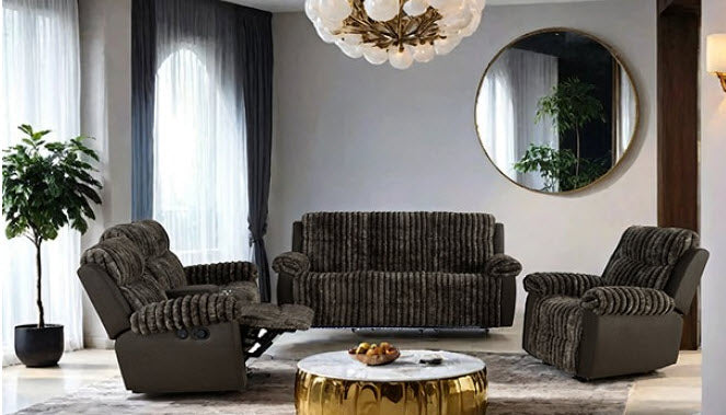 Furniture of America - Dionysus Manual Reclining Sofa in Brown - FM64003BR-SF-M - GreatFurnitureDeal