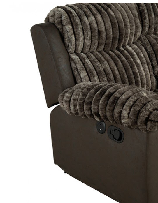 Furniture of America - Dionysus Manual Reclining Sofa in Brown - FM64003BR-SF-M - GreatFurnitureDeal