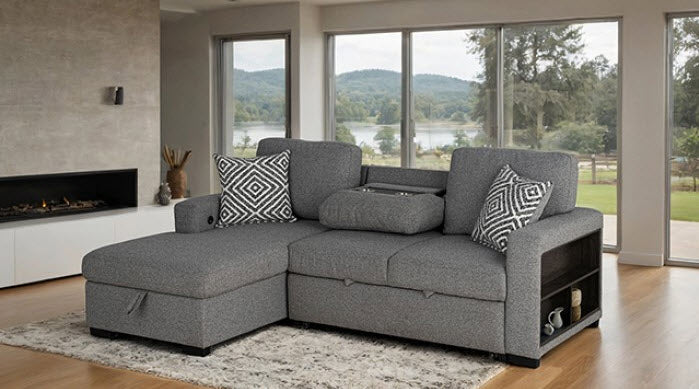 Furniture of America - Chatham Sectional in Gray - FM64005GY-SECT-L - GreatFurnitureDeal