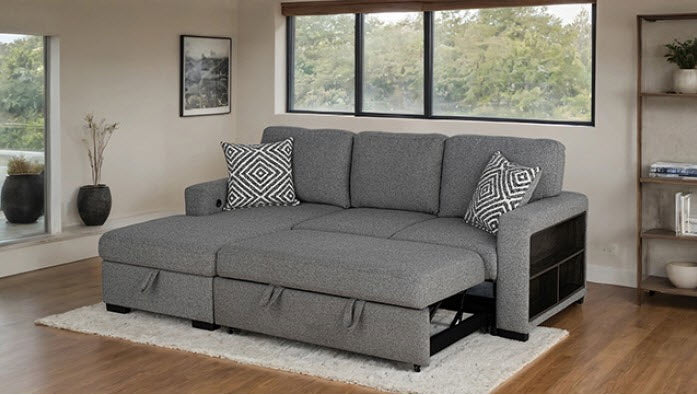 Furniture of America - Chatham Sectional in Gray - FM64005GY-SECT-L - GreatFurnitureDeal