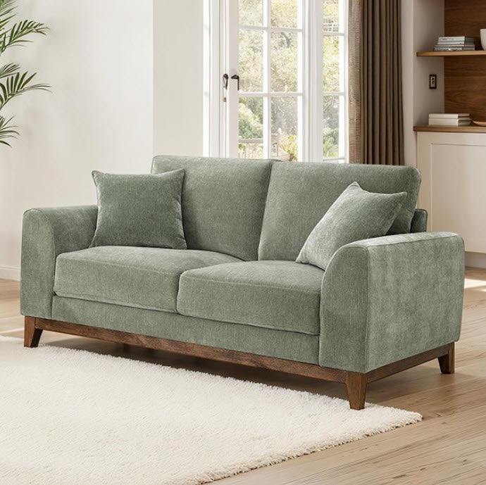 Furniture of America - Watton 2 Piece Sofa Set in Olive Green - FM64008GR-2PC