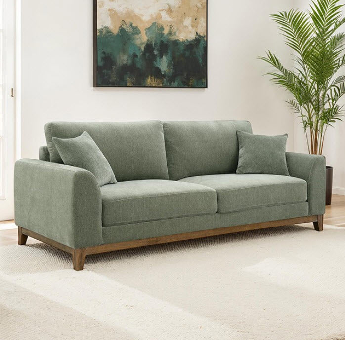 Furniture of America - Watton 3 Piece Living Room Set in Olive Green - FM64008GR-SF-3