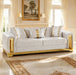 Furniture of America - Valdosta 3 Piece Living Room Set in Beige/Gold - FM67001BG-SF-3SET - GreatFurnitureDeal