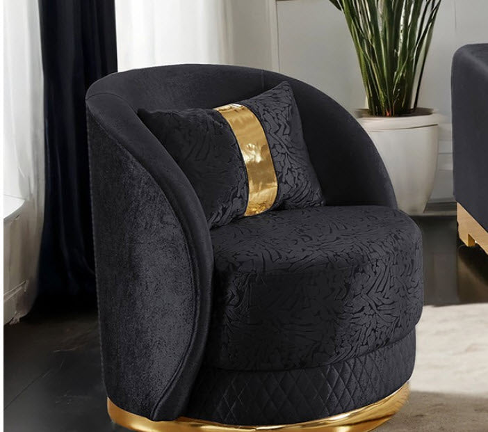 Furniture of America - Valdosta Chair in Beige/Gold - FM67001BK-CH - GreatFurnitureDeal