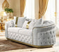 Furniture of America - Adelpha 2 Piece Sofa Set in Beige/Gold - FM67002BG-SF-M-2SET - GreatFurnitureDeal
