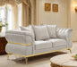 Furniture of America - Charlevoix Loveseat in Beige/Gold - FM67003BG-LV - GreatFurnitureDeal