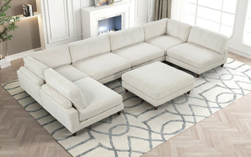 Furniture of America - Dagenham Sectional in Beige - FM6800BG-A - GreatFurnitureDeal